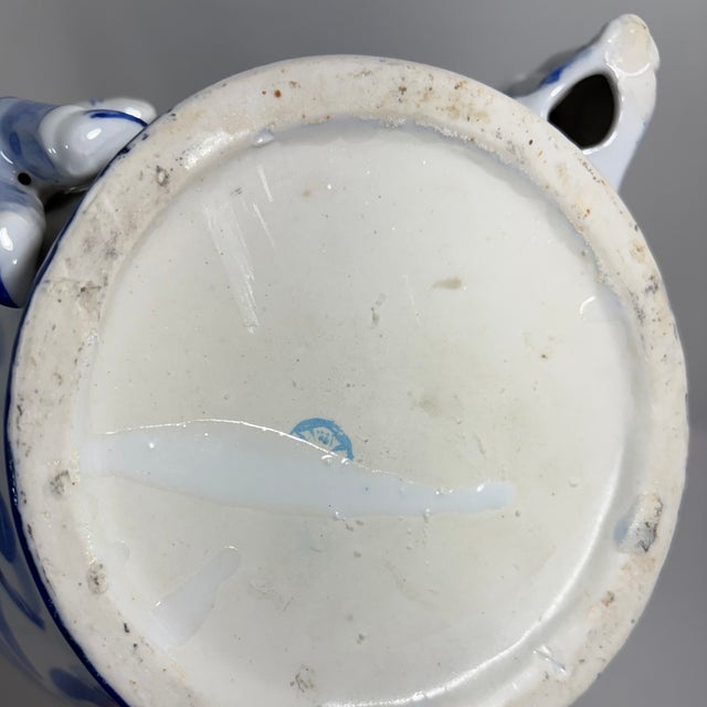 Chinese Vintage Chinese Blue & White Fertility Boys Porcelain Vase For Sale - Image 3 of 7