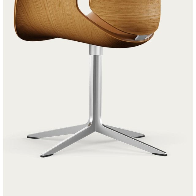 Metal Council Chair in Oak by Salto and Sigsgaard For Sale - Image 7 of 18