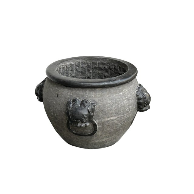 Chinese Gray Stone Planter For Sale - Image 4 of 10