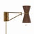 Brown Gable Swing Arm Sconce, Antique Natural Brass with Russet Shade For Sale - Image 8 of 8