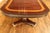 Large and Robust Neoclassical Mahogany Dining Table With Gold Leaf. New American Finish, Immaculate For Sale - Image 4 of 17