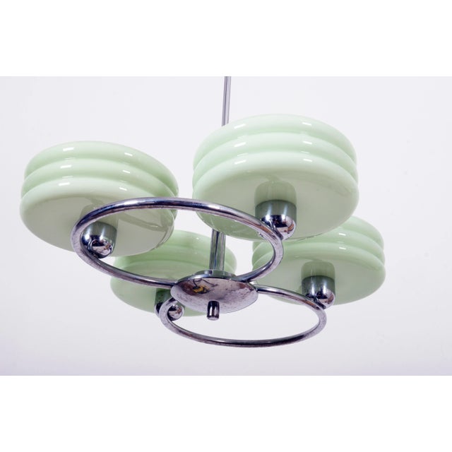 Art Deco Style Green Ceiling Light For Sale - Image 11 of 12