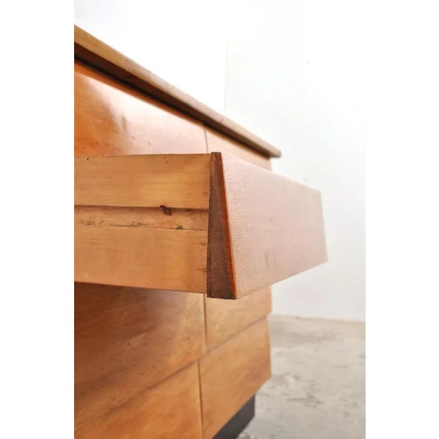 Vintage Chest of Drawers in Beech, 1950s For Sale - Image 9 of 11