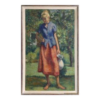William J. Schultz, Outdoor Figure Study, Painting For Sale