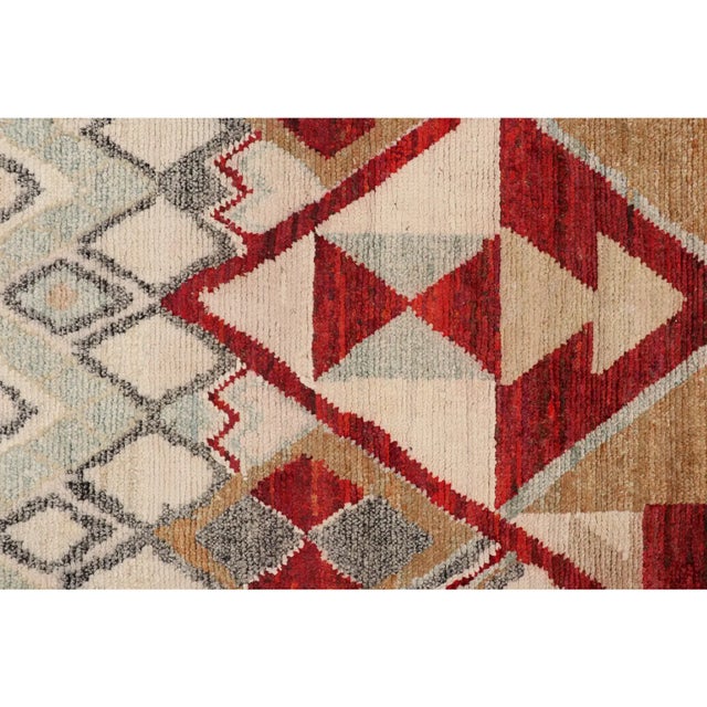 Moroccan Rug & Kilim’s Contemporary Moroccan Style Rug With Polychromatic Geometric Patterns For Sale - Image 3 of 7