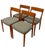 Mid-Century Modern 1970s Set of 4 Mid Century Modern Dining Chairs With Sculpted Wood Frames and Upholstered Seats For Sale - Image 3 of 10