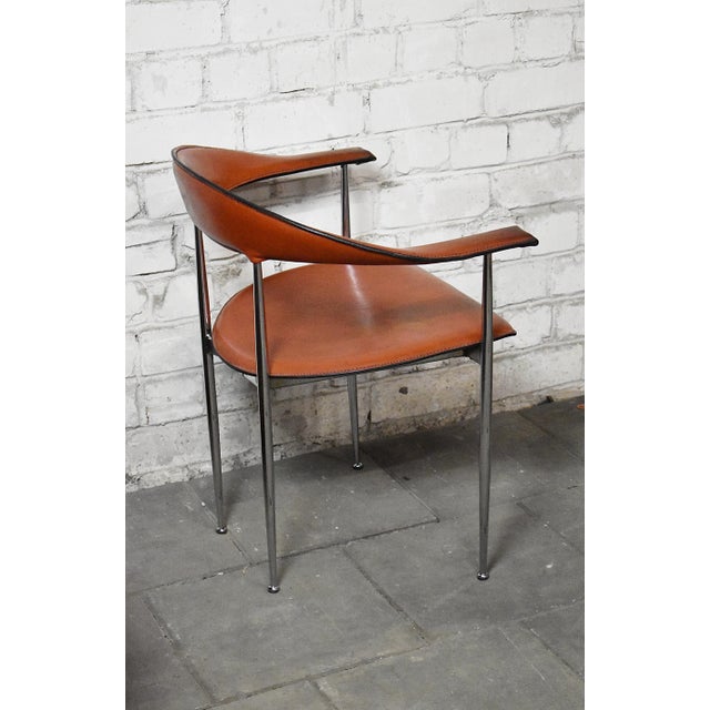 P40 Chairs by Giancarlo Vegni and Gianfranco Gualtierogotti for Fasem, 1980s, Set of 4 For Sale - Image 6 of 10