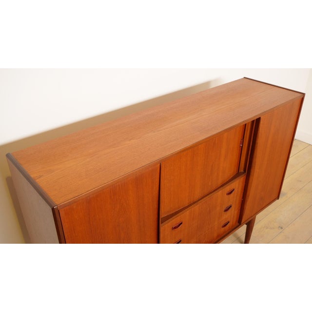 Vintage Danish Highboard in Teak For Sale - Image 6 of 14