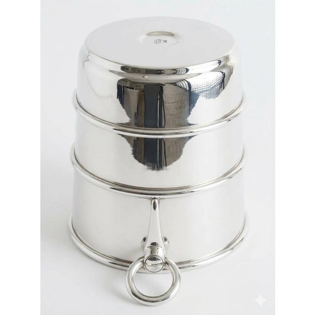 Gorham Hotel Silver Ice Bucket Dated 1927, Ring Handles and "B" Monogram For Sale - Image 12 of 12