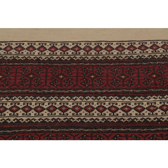 1950s Vintage Persian Kilim, Tribal Runner Rug With Geometric Borders - Rug & Kilim For Sale - Image 5 of 8