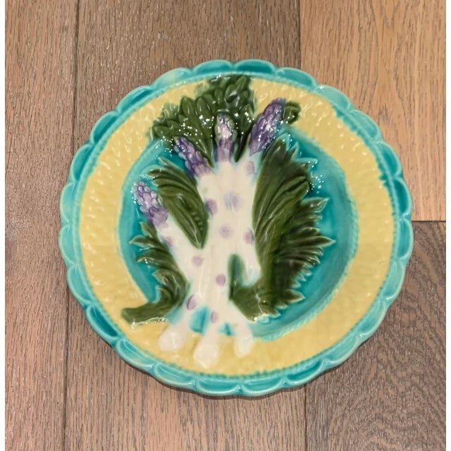 1980s 1980s Italian Majolica Asparagus Serving Dish For Sale - Image 5 of 5