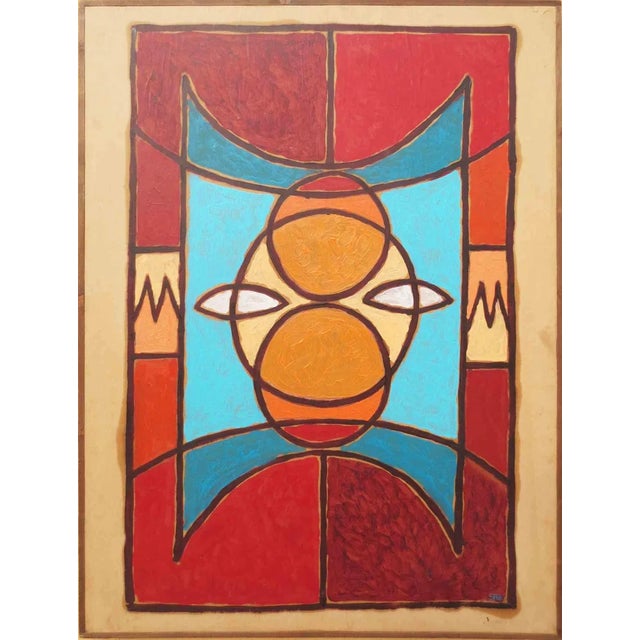 Salvatore Travascio, Intersections, Oil on Paper, 1996 For Sale