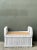Late 20th Century Vintage Braided White Rattan Ottoman For Sale - Image 5 of 12