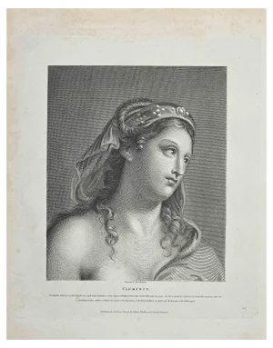 Thomas Holloway, Portrait of Clemency, Original Etching, 1810