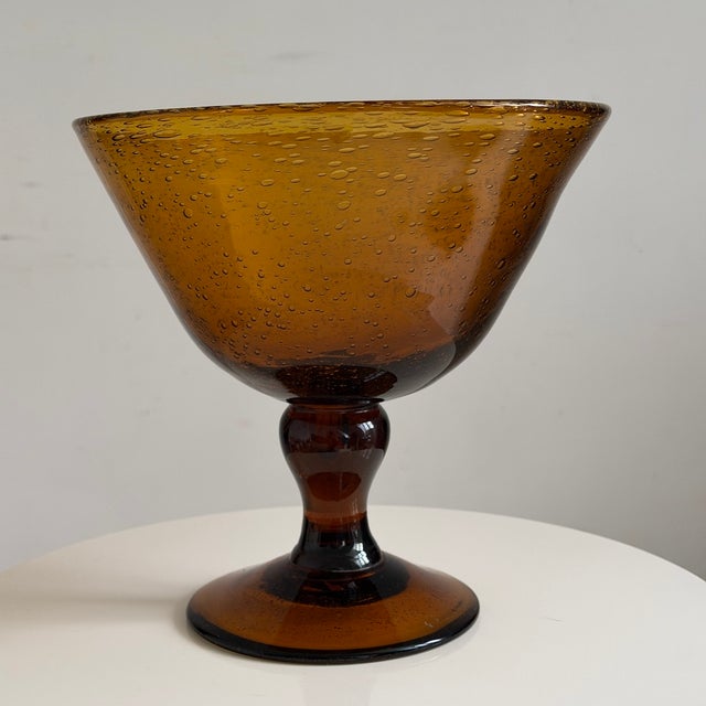 Glass Blown Glass Salad Bowl from the Biot Glassworks For Sale - Image 7 of 7