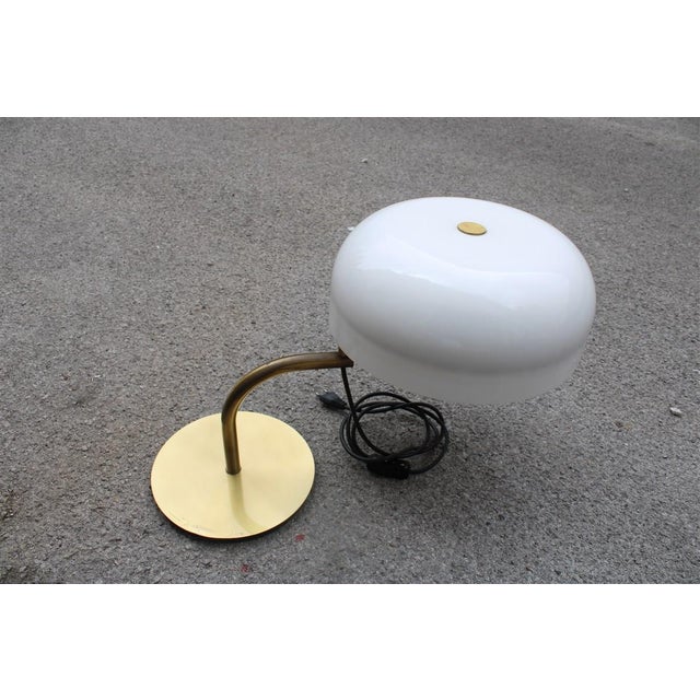 Brass and Acrylic Glass Table Lamp from Valenti Luce, 1970s, in Very Good conditions. Designed 1970 to 1979 This piece has...