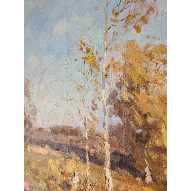 Early 21st Century Calvin Liang Oil Painting Rural California Impressionist Landscape For Sale - Image 5 of 14