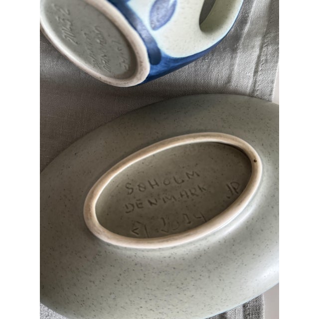 Large Plate and Jug Lupin by Einar Johansen Søholm for Søholm, 1960s, Set of 2 For Sale - Image 9 of 11