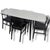 Mid-Century White Formica Extendable Drop-Leaf Dining Table, Set of 5 For Sale - Image 5 of 10