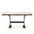 This is a Maitland-Smith neo-classical style mirrored console table with tessellated horn frame and cast bronze accents....