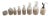 Crystal Topper Bottles with Bamboo Twist Pattern from Baccarat, France, 1910s, Set of 8 For Sale
