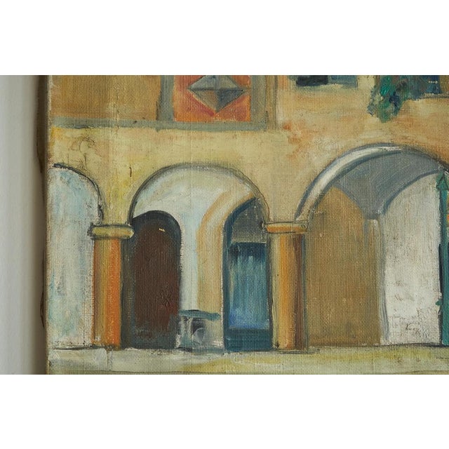 Fritz Stäge, Village Green, Oil on Canvas, 1928 For Sale - Image 7 of 12