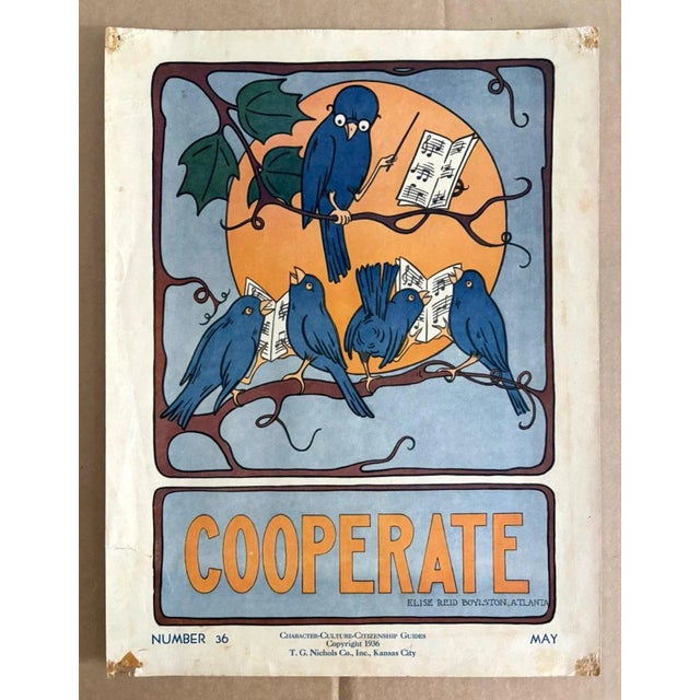 This poster was designed to grace a 1930's schoolroom, one of a wonderful series of character-building graphics for...