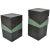 Black Vintage Sculptural Square Boxes Glazed in Green and Black, 1980s, Set of 2 For Sale - Image 8 of 8