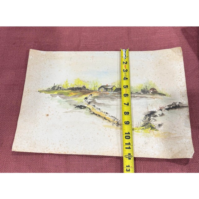 Watercolor/ Pastel 1950s Loose Signed From Italy For Sale - Image 4 of 5