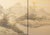 1960s Shōwa Era Japanese Byobu Screen, "Mountain Landscape With River and Bridge" For Sale - Image 13 of 18
