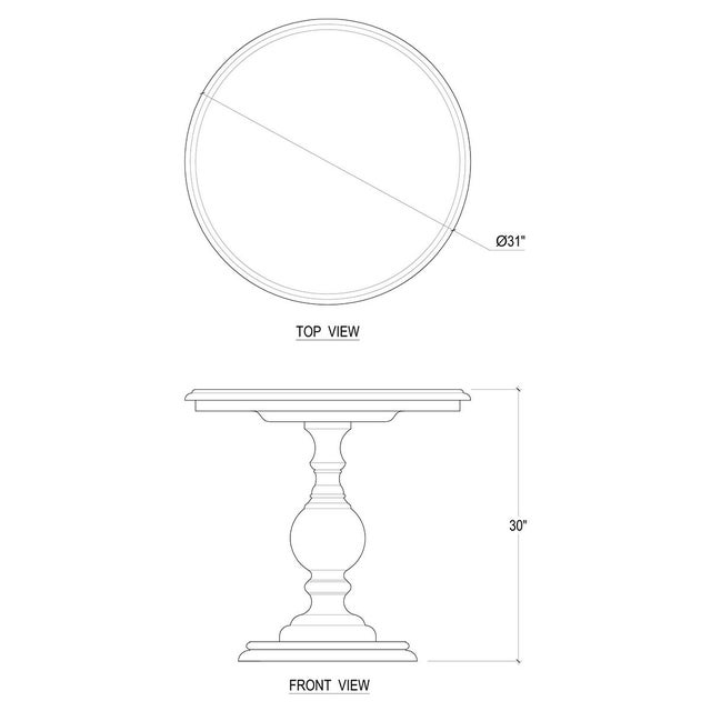 French Country Painted Pedestal End Table For Sale - Image 4 of 4