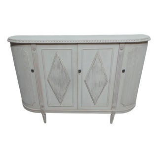 Swedish Gustavian Style 4 Door Sideboard For Sale