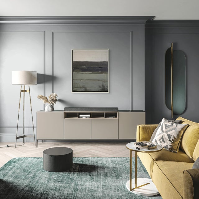 Framed Abstract Minimalist Seascape / Landscape Oil Painting / Neutral Color Palette / Color Field For Sale - Image 4 of 12