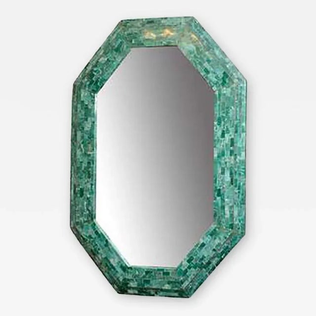 Maitland - Smith Emerald Maitland-smith Large Tessellated Marble Mirror For Sale - Image 4 of 4