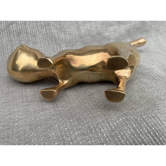 Brass Mid Century Cat Figure For Sale - Image 10 of 13