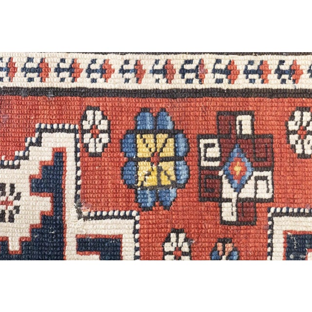 Antique Shirvan Rug 3'8'' x 4'6'' For Sale - Image 10 of 12