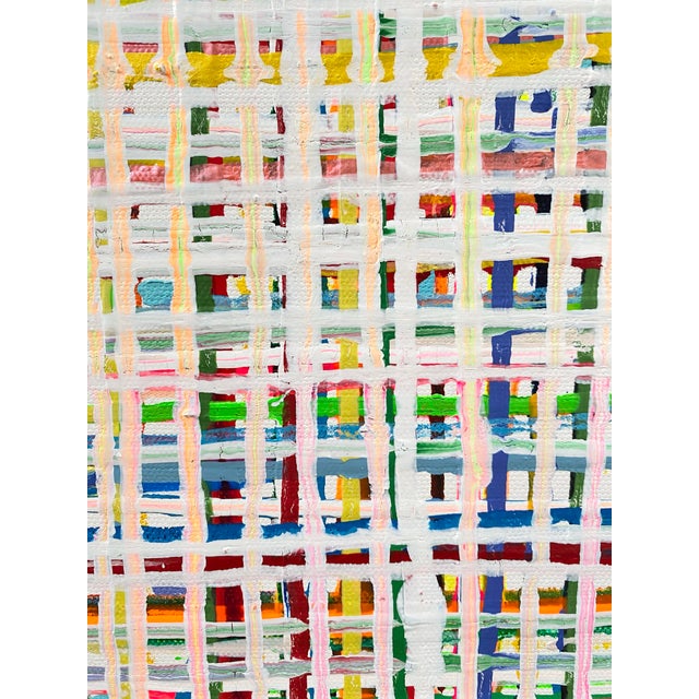 Contemporary Colorful Modern Abstract Painting on Canvas by P. L. Bradbury For Sale - Image 3 of 4