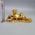 Metal Gilt Bronze Guardian Lion Family Sculpture – 5.5" Foo Dog Group With Cubs For Sale - Image 7 of 9
