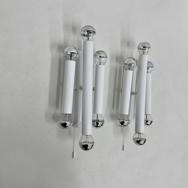 White Wall Lamps from Hustadt Leuchten, 1970s, Set of 2 For Sale - Image 8 of 18