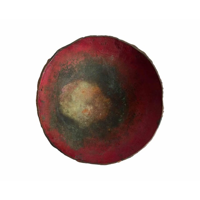 Boho Chic Raku Bowl For Sale - Image 3 of 6