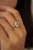 18k Gold Emerald Double Halo Mexican Ring Size 5.5 by VRJewels For Sale In New York - Image 6 of 17
