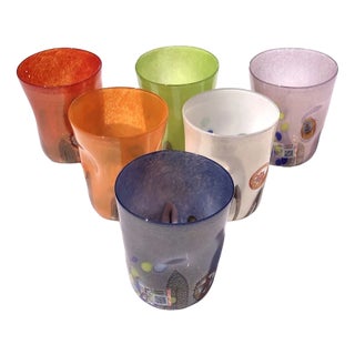 Multicolored Murano Glasses from YourMurano, Set of 6 For Sale
