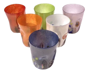 Multicolored Murano Glasses from YourMurano, Set of 6