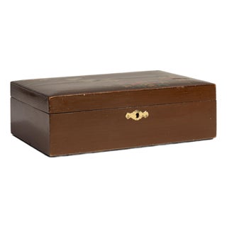 Early 20th Century China Brown Wood Box For Sale