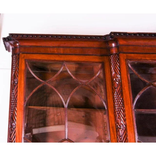 Antique Flame Mahogany Bookcase For Sale - Image 5 of 18