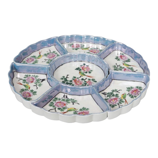 Mid 20th Century Japanese Kiri-Mon Porcelain Lusterware Serving Dishes For Sale