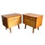Mid-Century Modern Danish Bedside Tables in Duo-Tone Wood, 1950s, Set of 2 For Sale - Image 3 of 11