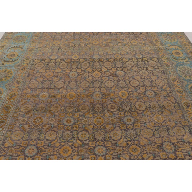 Rug & Kilim Rug & Kilim's Modern Classics Rug in Mauve, Teal, and Oxidized Gold Traditional Pattern For Sale - Image 4 of 8