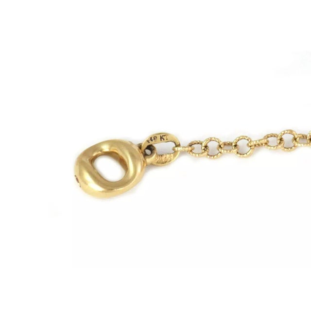 1990s Roberto Coin 18k Two Tone Gold "O" Motifs & Chain Necklace 35" Long For Sale - Image 5 of 6