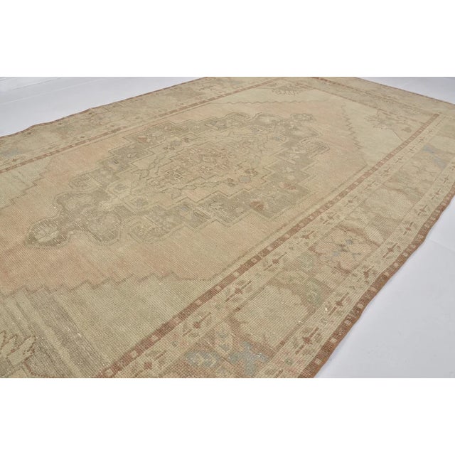 1950s 1950s Faded Ghost Oushak Rug For Sale - Image 5 of 10